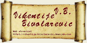 Vikentije Bivolarević vizit kartica